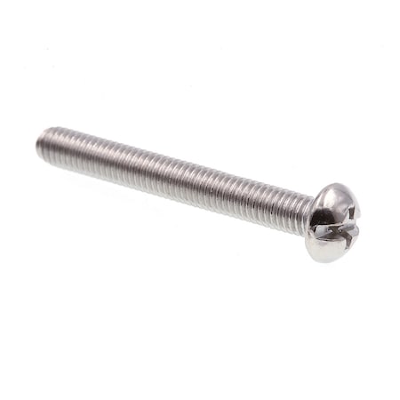 Prime-Line Machine Screw, Round Head, Phil/Sltd Drive No. 10-32 X 1-1/2in 18-8 Stainless Steel 100PK 9004369